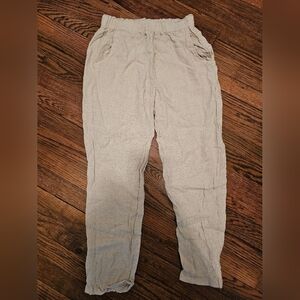 By Design Beige Linen Pants